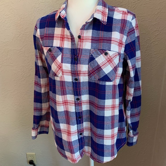 hippie laundry Tops - Hippy laundry plaid flannel button down. Size: L
